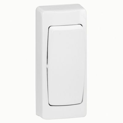 Interrupteur ou va-et-vient étroit en saillie ASL blanc - LEGRAND