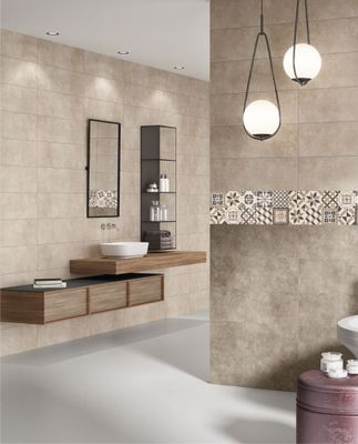 Faïence blanche murale intérieur grès émaillé gris foncé CONCRETE ép 8 mm 22 x 66 cm paquet de 1,74 m ² ELYSSA TRADING