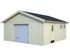 Garage en bois Palmako André à porte sectionnelle motorisable - Double vitrage - 39,8 m², Livraison à domicile incluse - PALMAKO