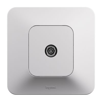 Prise TV simple étoile encastrable complète Blanc - Neptune LEGRAND