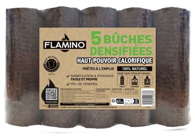 Bûche à haut pouvoir calorifique par 5 FLAMINO