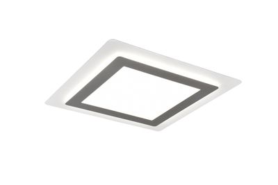 Plafonnier MORGAN carré nickel LED 46W 6000 lumens blanc dynamique CCT - TRIO