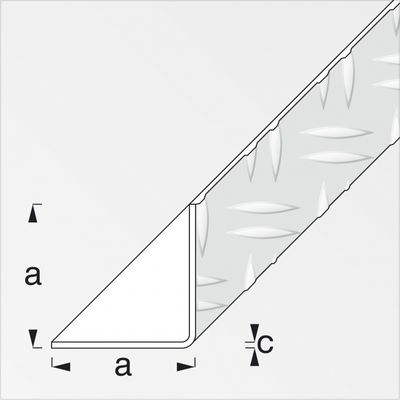 Cornière grain riz égale aluminium 29,5 x 29.5 mm 1 m ALFER