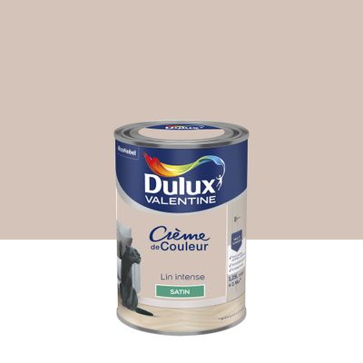 Peinture Crème de couleur Lin Intense satin 1,25 L - DULUX VALENTINE