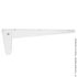 Equerre pliable 400 x 160 mm acier blanc