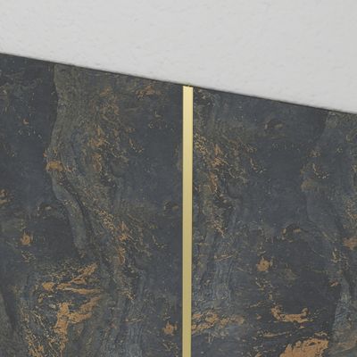 Profilé de jonction or pour panneaux muraux 210 cm - AURLANE