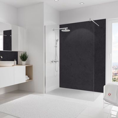 Panneau mural de douche 150x210 cm ardoise DécoDesign Décor - SCHULTE