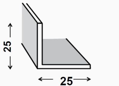 Cornière égale PVC noir 25 x 25 mm 2 m CQFD