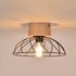 Plafonnier E27 15W filaire Noir et bois - Kento COREP