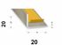 Cornière égale PVC inox 20 x 20 mm adhésive 2,60 m CQFD