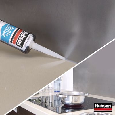 Mastic Silicone Bain & Cuisine Pure anti moisissures transparent 280 ml RUBSON