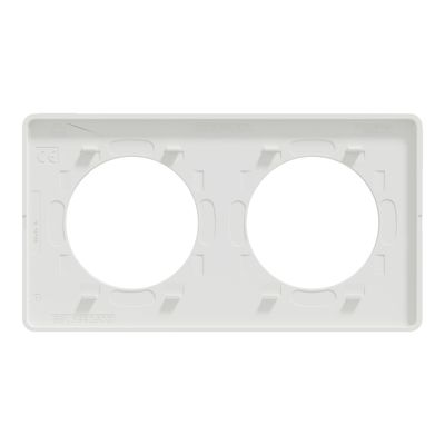 Plaque de finition 2 postes bronze brossé/ blanc - Odace 2011 Touch SCHNEIDER ELECTRIC