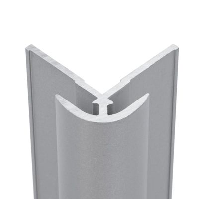 Profilé d'angle extérieur alu-argenté pour panneaux muraux de 255 cm - SCHULTE