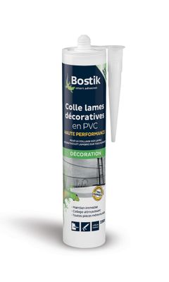 Mastic colle de fixation pour lames décoratives en PVC cartouche 290 ml - BOSTIK