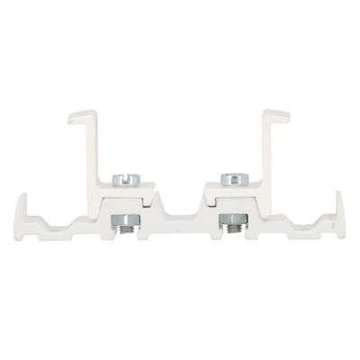 Support plafond double pour rail 24 x 16 en métal Finition Blanc laqué par 2 - MOBOIS