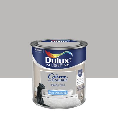 Peinture Crème De Couleur Mat Béton Gris 0,5 L - DULUX VALENTINE