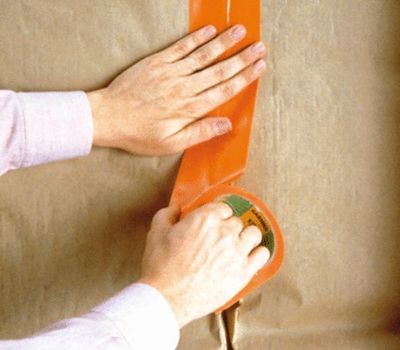 Ruban adhésif de bâtiment orange 33 m x 50 mm - BARNIER