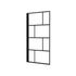 Pare-baignoire rabattable 140x80 cm profilé noir verre sérigraphié Bricks - AURLANE