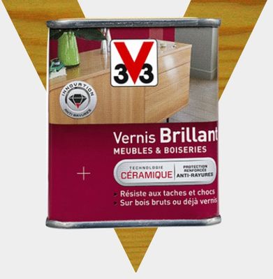 Vernis brillant meubles et boiseries chêne doré 250 mL - V33