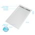 Receveur de douche 90x140 cm acrylique blanc Pure 2 - AURLANE