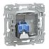 Prise RJ45 grade 3 catégorie 6 blindé blanc - Ovalis SCHNEIDER ELECTRIC