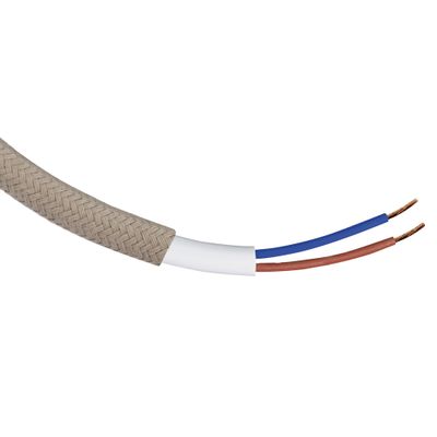 Câble électrique tissu lin 3m - TIBELEC