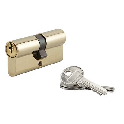 Cylindre de serrure double entrée 30 x 40 mm laiton 3 clés SERRUPRIX