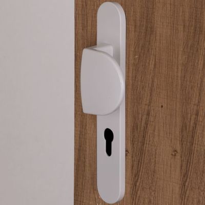 Demi-ensemble de poignée pour porte palière à cylindre Pianosa 195 mm aluminium blanc ALPERTEC