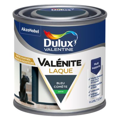 Peinture Boiseries Laque Acrylique Valénite Bleu Comète Satin 125 mL - DULUX VALENTINE