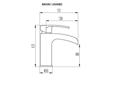 Mitigeur lavabo bec cascade chromé Navae EUROSANIT