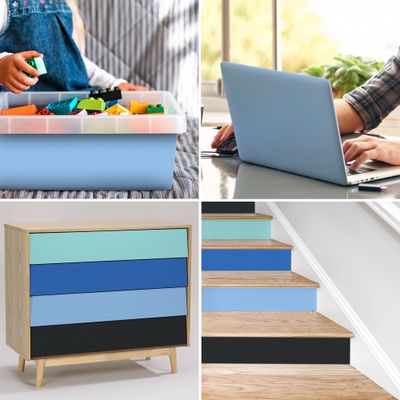 Adhésif décoratif uni caraïbes mat 2 x 0,675 m VENILIA