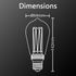 Ampoule LED ST64 Hologramme Edison verre ambré 4 W = 200 Lumens blanc chaud XANLITE