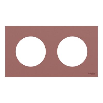 Plaque de finition 2 postes Odace 2025 rose grenat - SCHNEIDER ELECTRIC