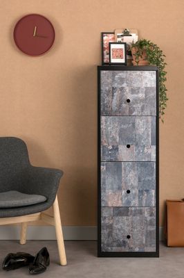 Adhésif décoratif industriel rouille bleu 1,5 x 0,45 m VENILIA