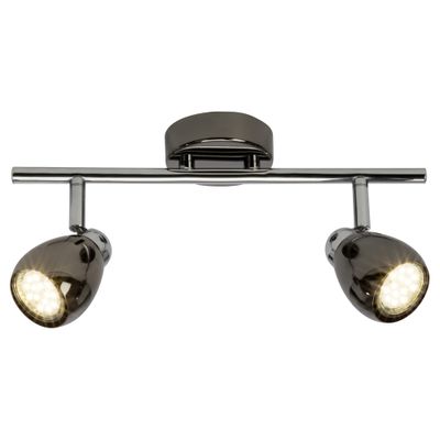 Réglette LED noir chromé 2X3W = 500 lumens MILANO BRILLIANT