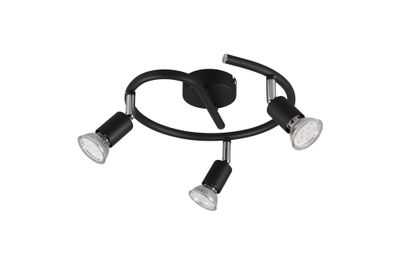 Plafonnier 3 spots GU10 Paris noir 3x35W - REALITY