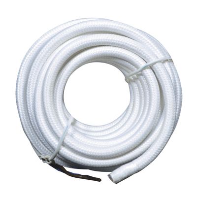 Câble électrique textile 2 x 0,75 mm² pour luminaire 4 m blanc - TIBELEC