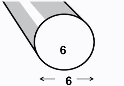 Profilé rond acier étiré verni 6 mm 1 m CQFD