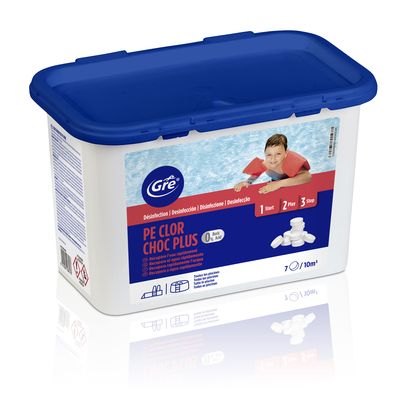 Chlore choc piscine - granulés seau de 1 kg GRE