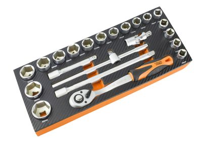 Jeu de douilles 1/2 et accessoires pour servante d'atelier FISCHER DAREX