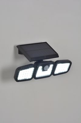 Projecteur extérieur LED solaire + détecteur de mouvements Horus noir IP44 600 lumens lumière du jour - COREP