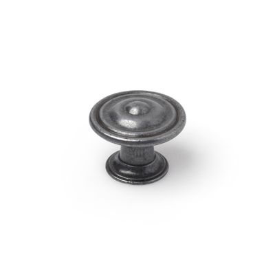 Bouton de meuble Lyonnais vieil argent  diamètre 30 mm REI