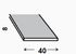 Profilé plat acier laminé 40 x 8 mm 1 m CQFD