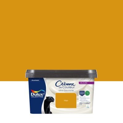 Peinture crème de couleur Miel velours 2,25L - DULUX VALENTINE