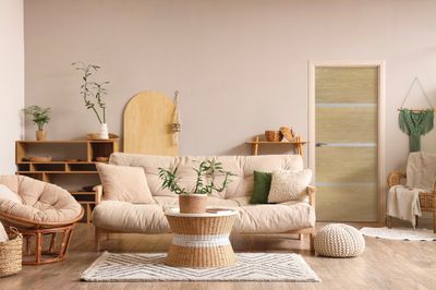 Rénovation porte intérieure - kit de 4 plaques autocollantes placage chêne clair/profil alu - SPTD