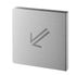 Plaque signalétique Fléche 45 bas gauche 120 x 120 mm inox brossé THIRARD