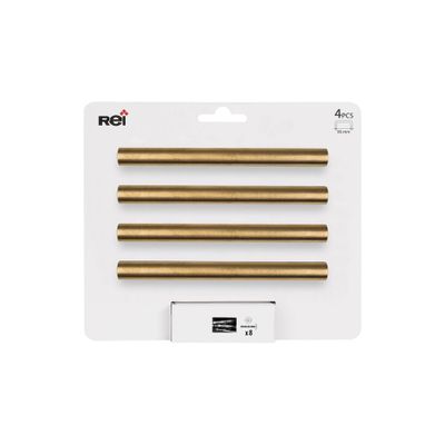 Poignée de meuble cylindrique inox laiton entraxe 96 mm par 4 REI