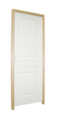 Porte intérieure postformé 3 panneaux traverse droite 204 X 83 cm poussant droite