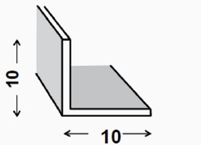 Cornière égale PVC noir 10 x 10 mm 1 m CQFD