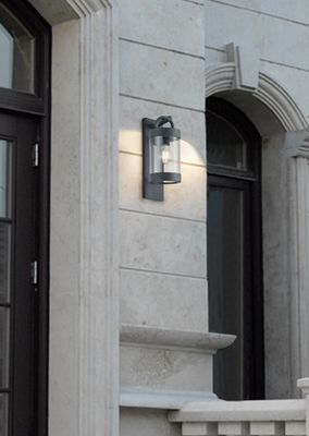 Applique extérieur E27 détecteur crépusculaire Sambesi anthracite IP44 28W - TRIO